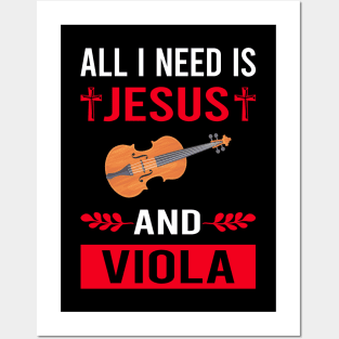 I Need Jesus And Viola Violist Posters and Art